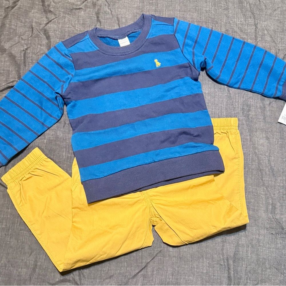 Carter's Blue and Yellow Kids Matching Set
